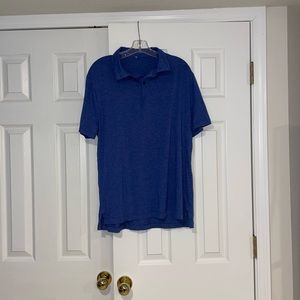 Lulu lemon men’s polo, large, blue